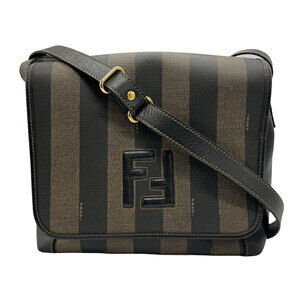 Fendi shoulder bag Pecan leather black brown